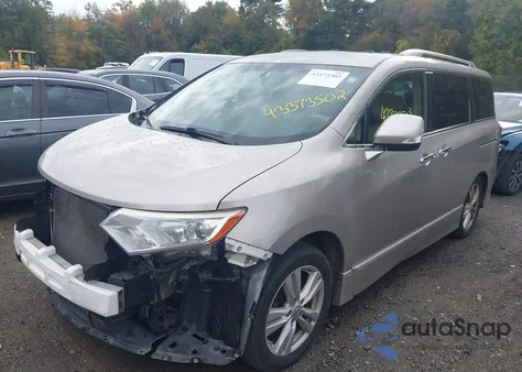 2013 Nissan Quest Sl из США, поврежденный, VIN JN8AE2KP8D9066166